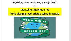 Otvorenje 15. izložbe radova povodom Svjetskog dana mentalnog zdravlja 2020. 