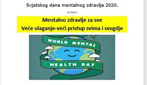 Otvorenje 15. izložbe radova povodom Svjetskog dana mentalnog zdravlja 2020.