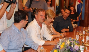 Svečani doček i prijem Šime i Mihovila Fantele