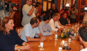 Svečani doček i prijem Šime i Mihovila Fantele