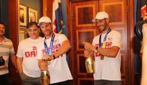 Svečani doček i prijem Šime i Mihovila Fantele