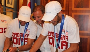 Svečani doček i prijem Šime i Mihovila Fantele