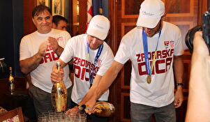 Svečani doček i prijem Šime i Mihovila Fantele