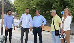 Gradonačelnik Dukić i suradnici obišli gradilišta EU projekata