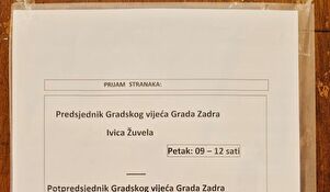 Predsjednik Gradskog vijeća Grada Zadra dr. Ivica Žuvela otvara ured za prijem građana