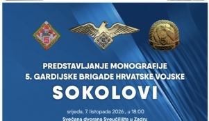 Predstavljanje monografije „Sokolovi“ i odavanje počasti poginulim  braniteljima u Zadru i Kašiću