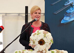 Predsjednica RH položila kamen temeljac za izgradnju zgrade putničkog terminala u Gaženici
