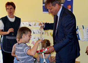 Gradonačelk Branko Dukić u DV "Latica"