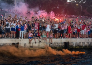 Spektakularan zadarski doček zadarskih Vatrenih 2.dio