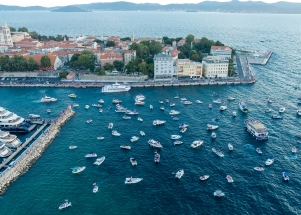 Doček zadarskih Vatrenih - pogled iz zraka