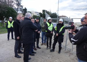 Obilazak Obale kralja Petra Krešimira IV: gradonačelnik Dukić, ministar Butković i župan Longin 