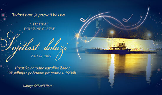 7. Festival duhovne glazbe „Svjetlost dolazi“ Zadar 2019.