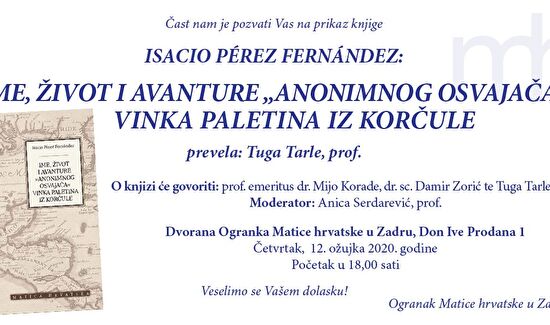 Prikaz knjige: Isacio Pérez Fernández - Ime, život i avanture „anonimnog osvajača“ Vinka Paletina iz Korčule