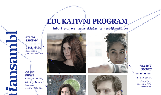 Edukativni program Zadarskog plesnog ansambla za 2021. godinu