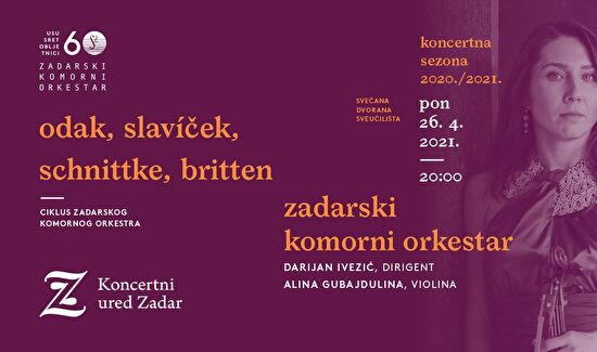 Koncert Zadarskog komornog orkestra I Odak, Slavíček, Schnittke, Britten