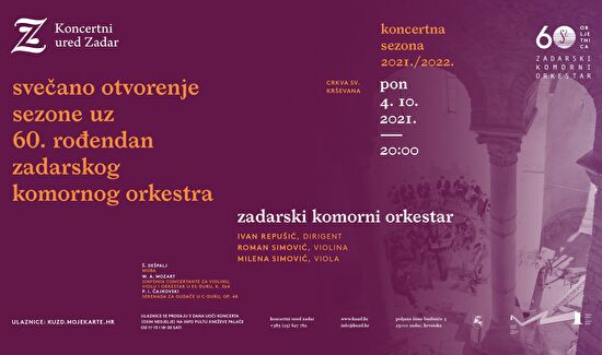 Svečano otvorenje sezone | 60. obljetnica Zadarskog komornog orkestra