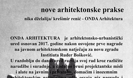 Ciklus "Nove arhitektonske prakse" I ONDA arhitektura