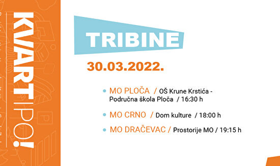  „KVARTipo!“: tribinama u MO Ploča, Crno i Dračevac započinje glasovanje građana za male komunalne investicije