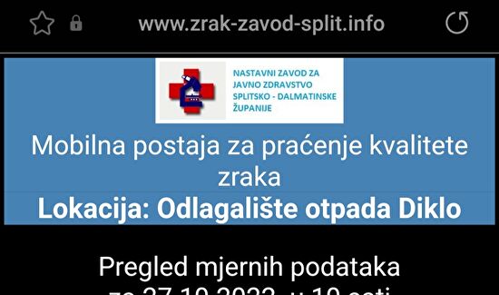 Mjerenje kvalitete zraka na mobilnoj postaji u Diklu