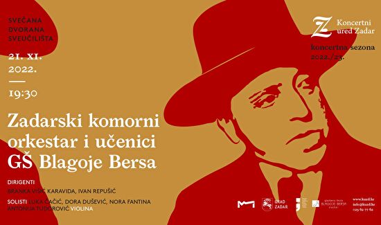 "Zadarski komorni orkestar i učenici Glazbene škole Blagoje Bersa Zadar" I Koncert