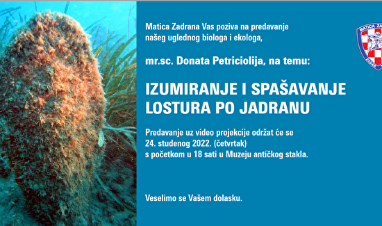 "Izumiranje i spašavanje lostura po Jadranu" I Predavanje