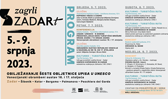 Zagrli Zadar - program 6. obljetnice upisa u UNESCO