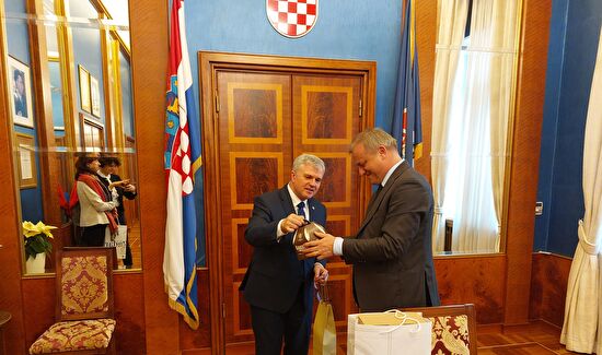 Veleposlanik Republike Litve,  Nj. E. g. Eduardas Borisovas u nastupnom posjetu gradonačelniku Zadra 