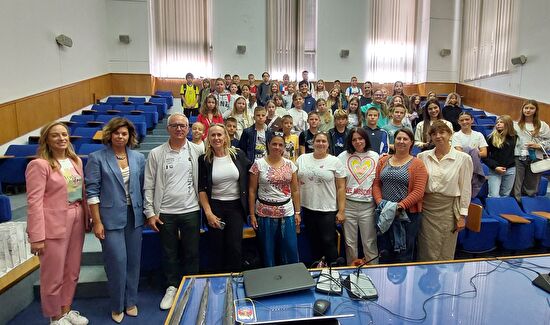Prijem za učenike  i nastavnike iz Bratislave, grada Devinska Nova Ves u Slovačkoj, u pratnji učenika i nastavnika iz O. Š. „Šimuna Kožičića Benje“ iz Zadra