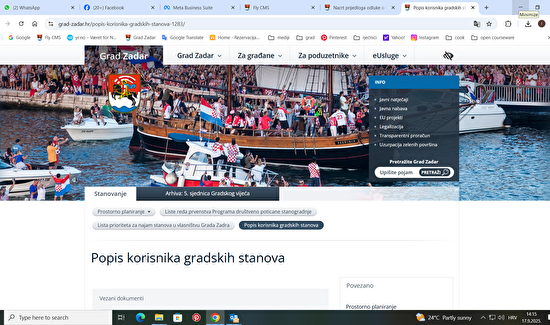 CJELOVITI POPIS KORISNIKA GRADSKIH STANOVA