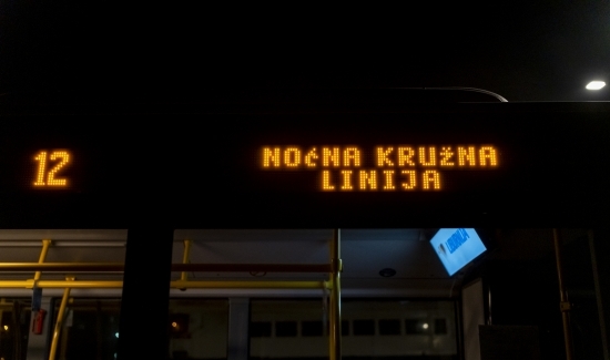 Noćna autobusna linija - linija 12 vozi te kući! 