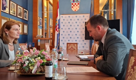  Veleposlanica Republike Austrije NJ. E. Iyvonne Tončić-Sorinj u nastupnom posjetu gradonačelniku Zadra