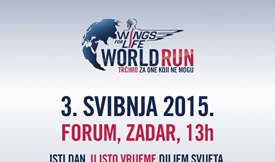 WINGS FOR LIFE WORLD RUN VRAĆA SE  U ZADAR 3. SVIBNJA 2015.