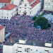 Doček zadarskih Vatrenih - pogled iz zraka