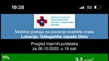 Mjerenje kvalitete zraka na mobilnoj postaji u Diklu