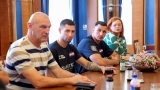 Boksači i vodstvo BK Sveti Donat na prijemu kod gradonačelnika Erlića