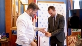 Boksači i vodstvo BK Sveti Donat na prijemu kod gradonačelnika Erlića
