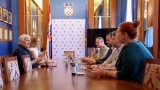 Akademik Nikola Bašić na prijemu kod gradonačelnika Erlića
