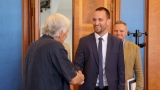 Akademik Nikola Bašić na prijemu kod gradonačelnika Erlića