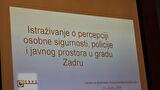 Predstavljeni rezultati istraživanja o percepciji osobne sigurnosti, policije i javnog prostora u gradu Zadru